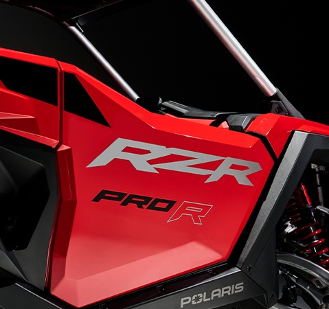 Solid half doors featured on the 2026 Polaris RZR Pro R side-by-side.