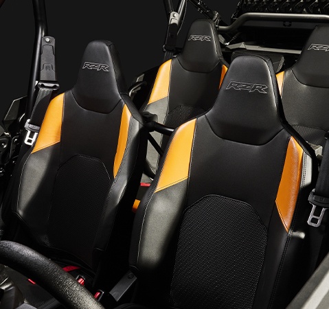 Performance seating in the 2026 Polaris RZR XP S side-by-side.