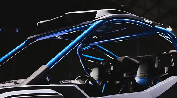 Cage and roof on a 2027 Polaris RZR Pro R Boost side-by-side.