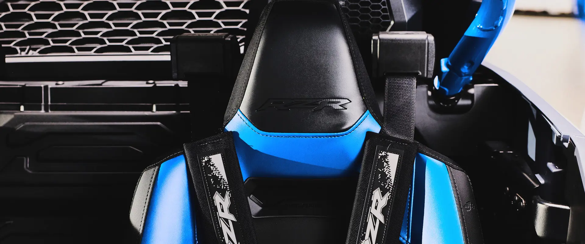Seating and seat belt in a 2027 Polaris RZR Pro R Boost side-by-side.