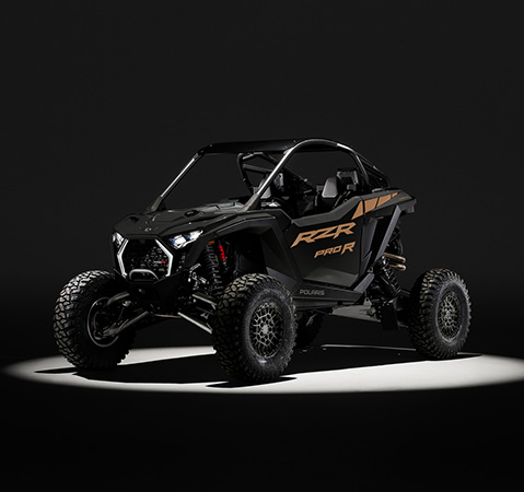 A 2027 Polaris RZR Pro R side-by-side showcasing its elevated exterior style.