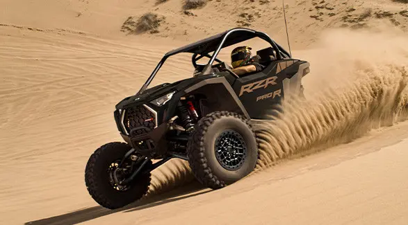 2027 Polaris RZR Pro R driving in the desert