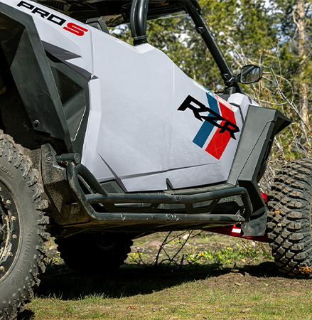 Solid half doors on a 2027 Polaris RZR Pro S 4 side-by-side.
