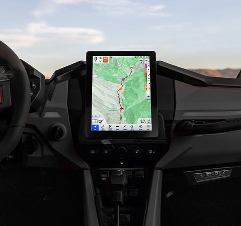 10.4-inch touchscreen display in a 2027 Polaris RZR Pro S side-by-side.