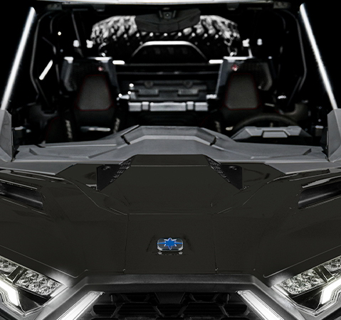 Dual hood scoops on a 2027 Polaris RZR Pro S side-by-side.