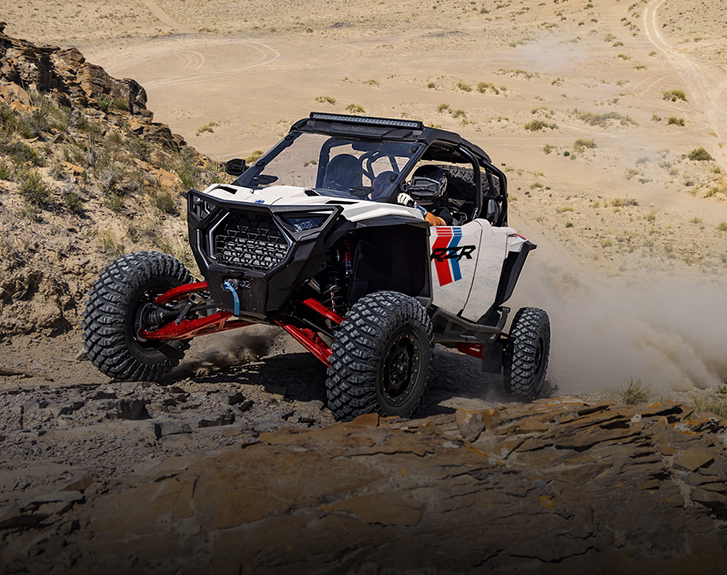 Explore accessories from the Rugged Trail Package for the 2027 Polaris RZR Pro S side-by-side.