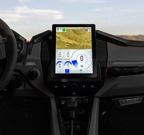 10.4-inch touchscreen in a 2027 Polaris RZR Pro XP side-by-side.