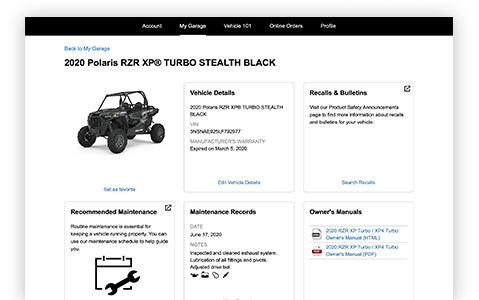 Owner Resources Polaris Rzr