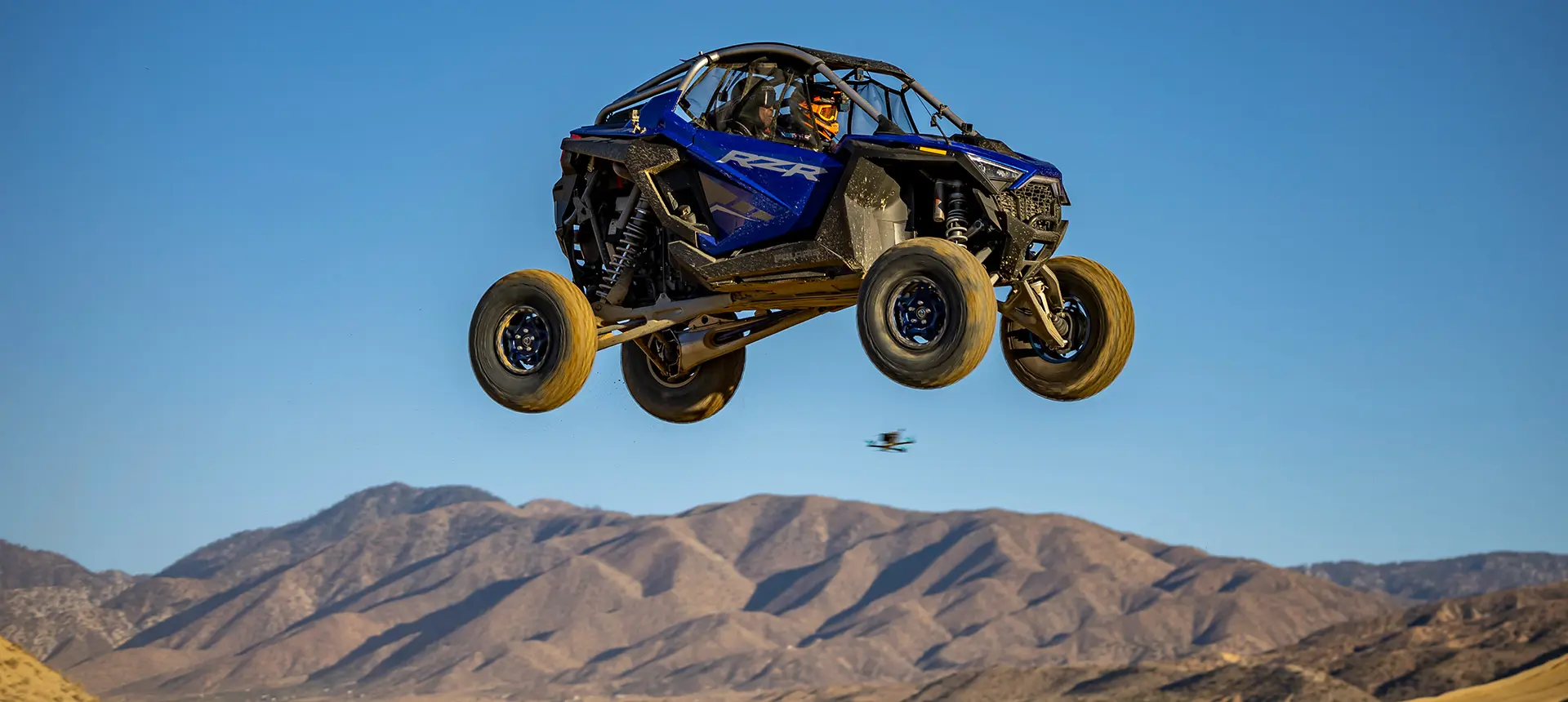 RZR Pro R jumping in the air
