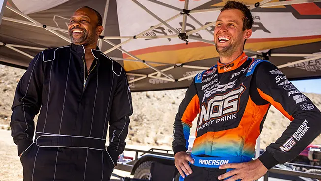 RJ Anderson and a friend smiling