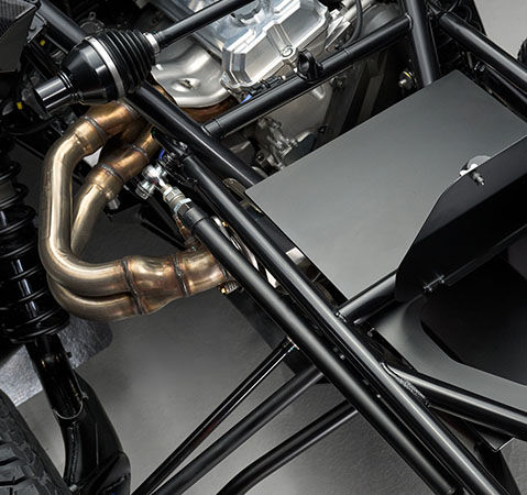 Inside of the Polaris RZR Pro R Factory Edition packaging showing its streamlined and lightweight design.