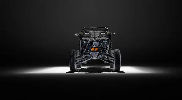 Front view of the Polaris RZR R Factory Edition SxS.