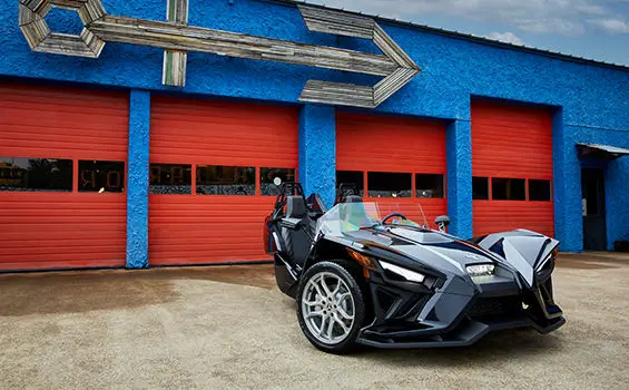 Slingshot parked outside