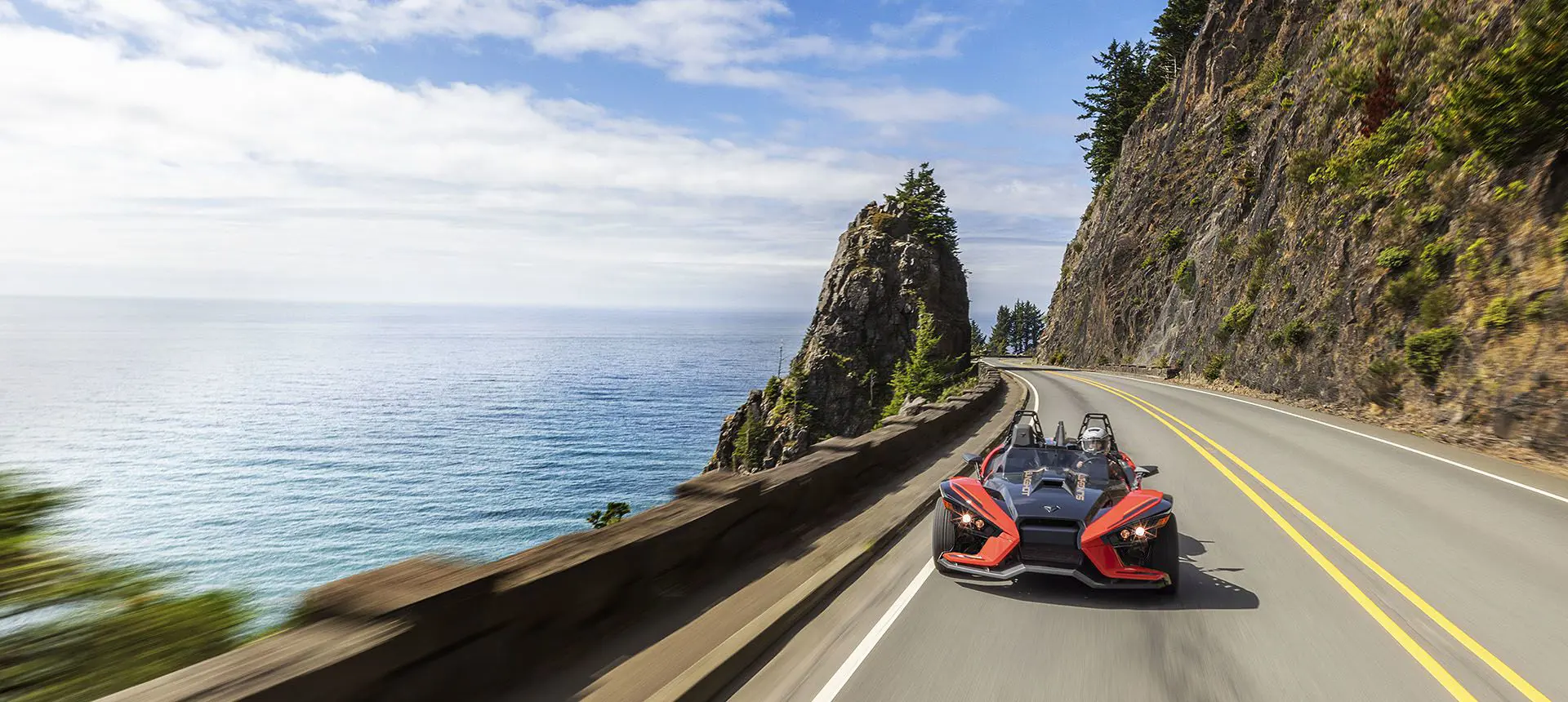 Un Polaris Slingshot Signature LE sur la route