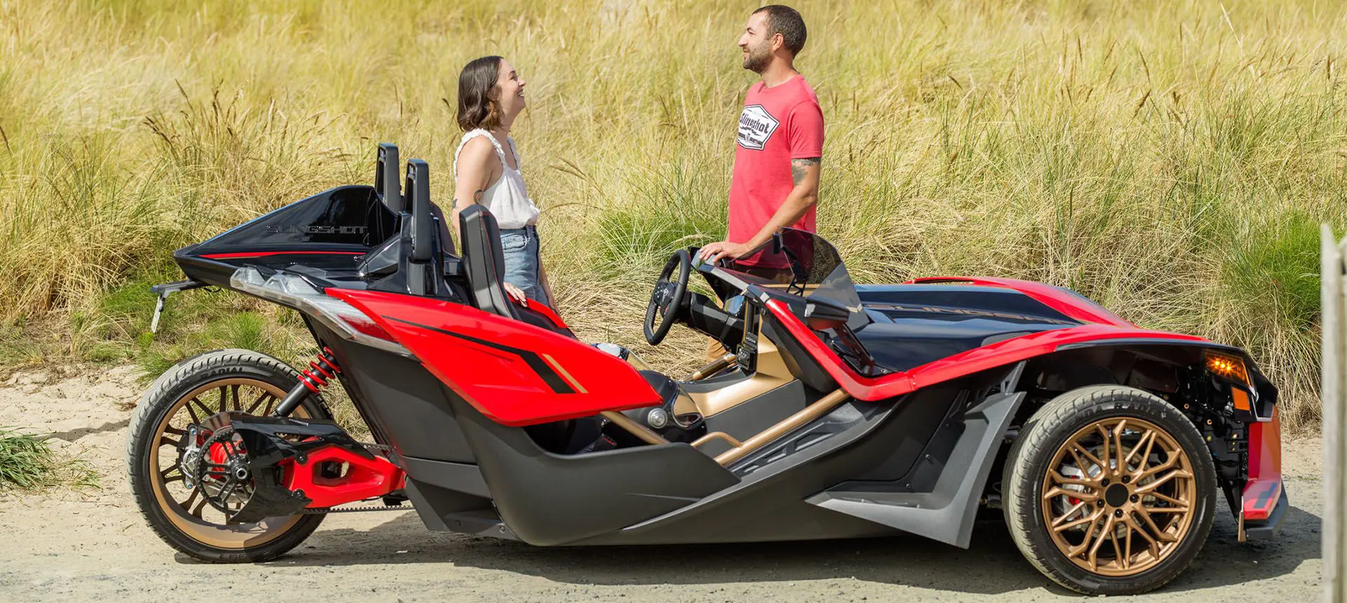 Vue avant d’un Polaris Slingshot Signature LE