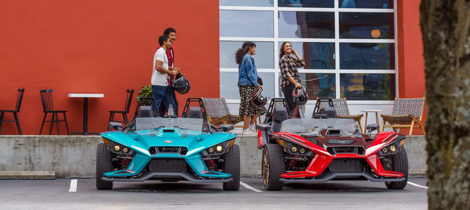 vue avant de deux Polaris Slingshot Signature LE