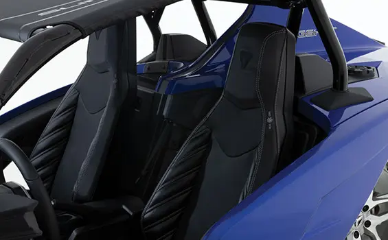 Closeup of a Polaris Slingshot seat