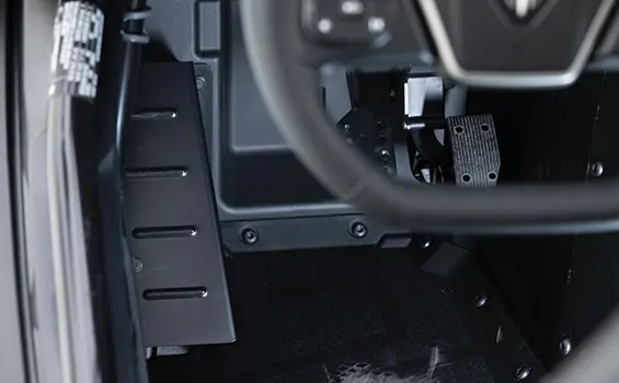Closeup of a Polaris Slingshot Interior