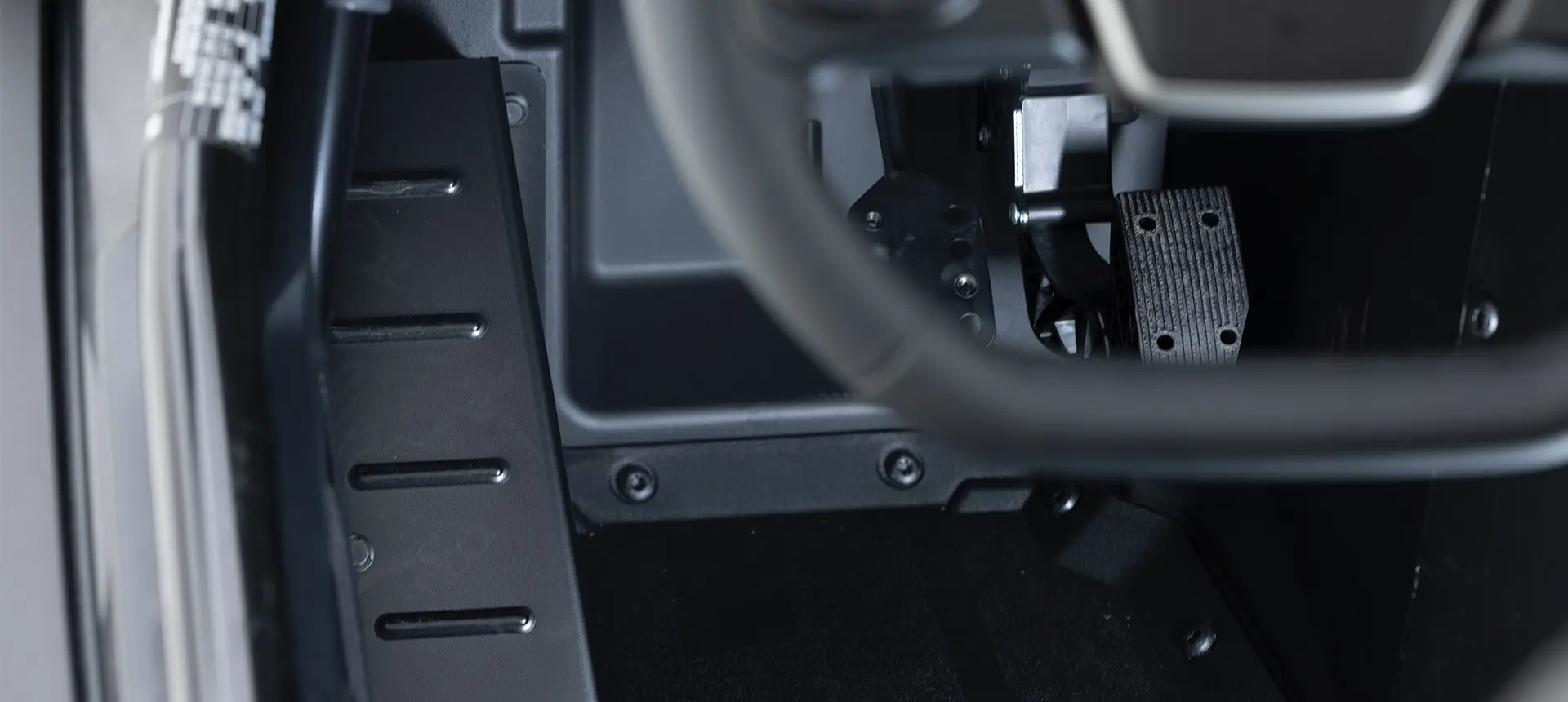 Closeup of a Polaris Slingshot Interior