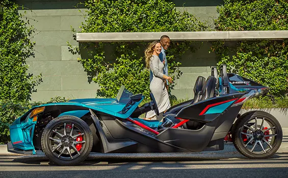 Polaris Slingshot parked on the street