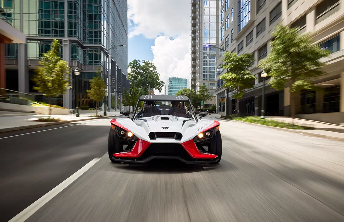 2024 polaris slingshot ROUSH® edition roadster on the highway