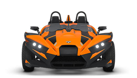 Frontend view of a 2026 Polaris Slingshot SL three-wheel roadster.