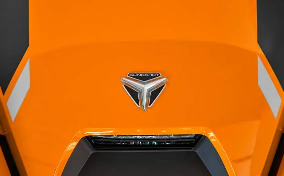 Aerial view of the hood on a 2026 Polaris Slingshot SL three-wheel roadster.
