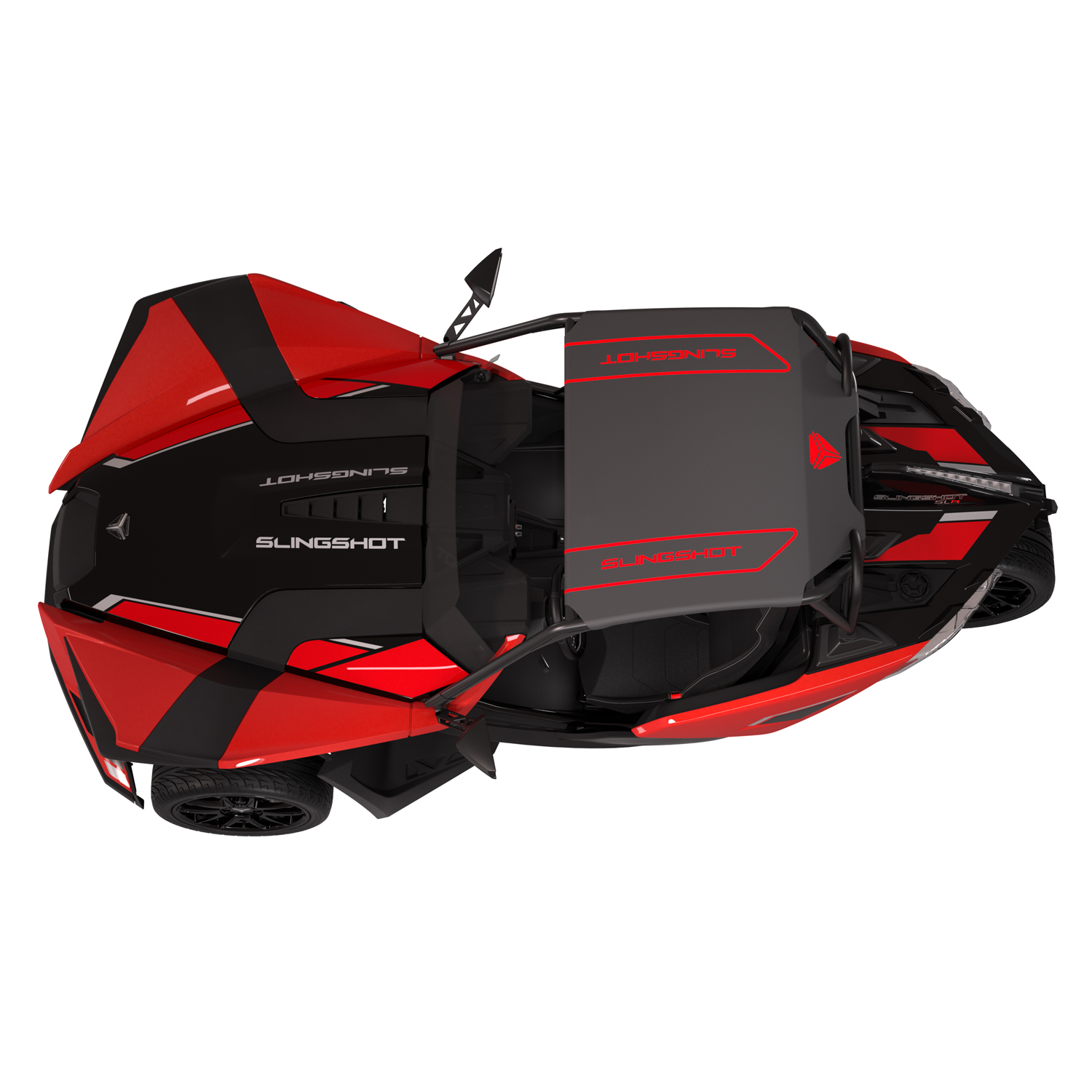 Polaris Slingshot Excursion Top Canvas Roof, Red, for Specific