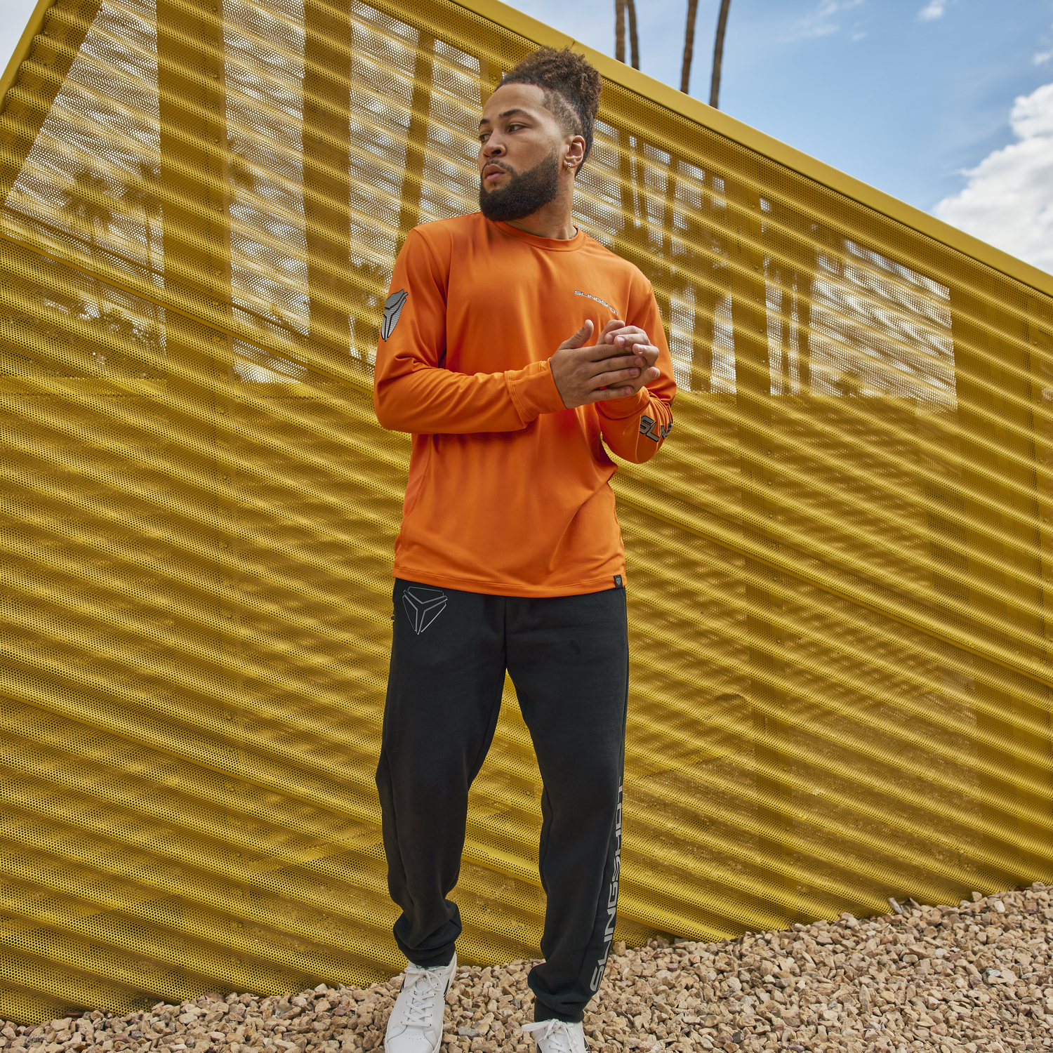 Unisex Long Sleeve Performance Shirt, Orange | Polaris Slingshot