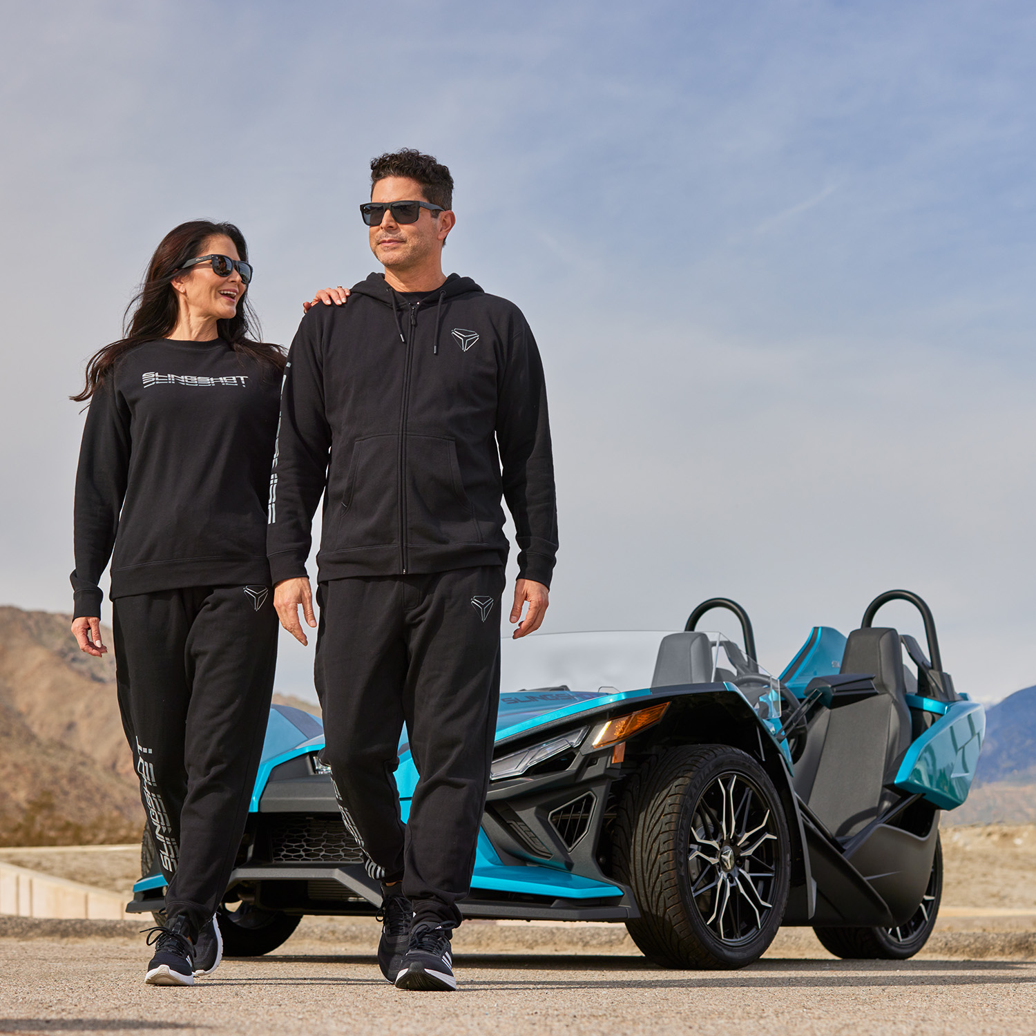 Unisex Zip Hoodie Sweatshirt, Black | Polaris Slingshot