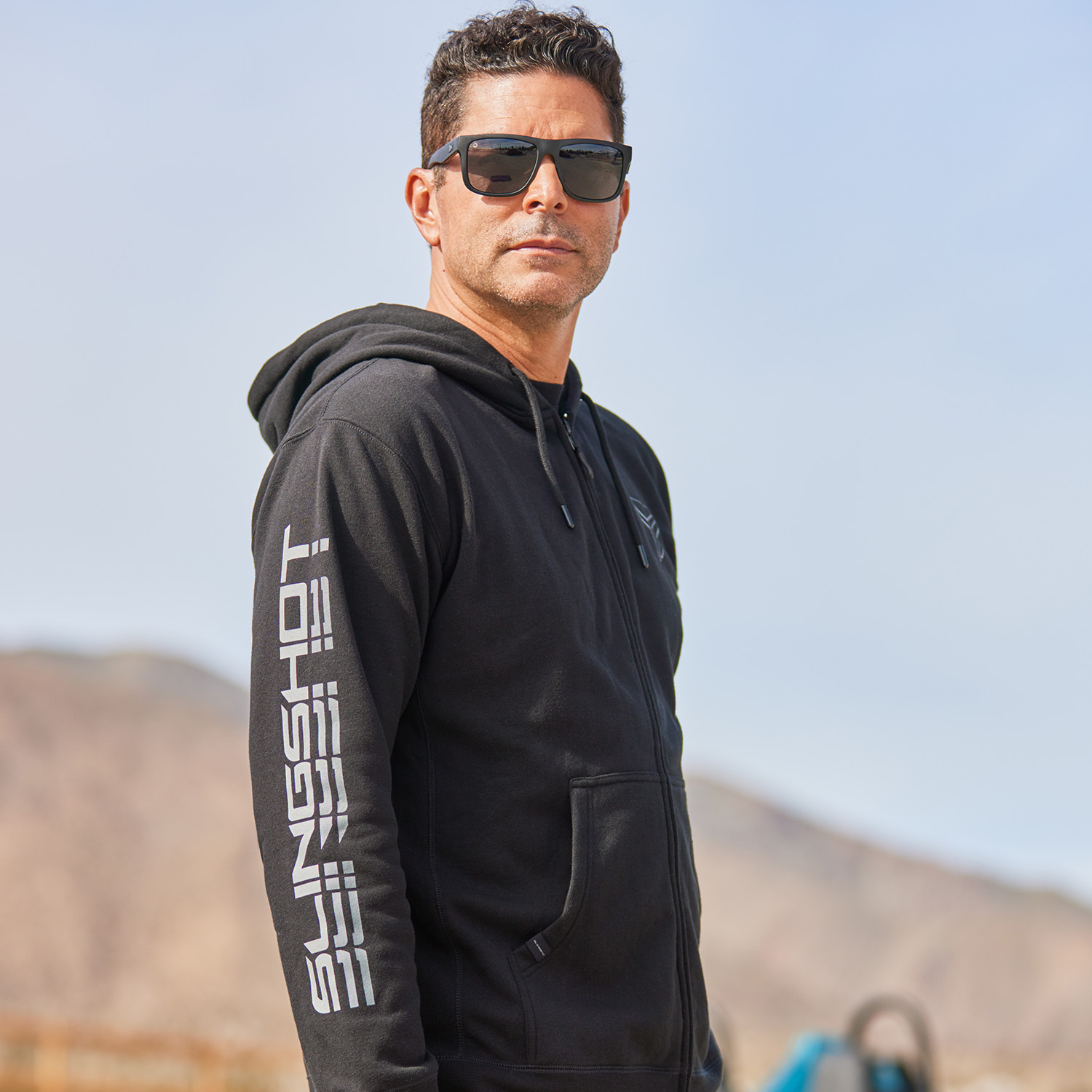 Unisex Zip Hoodie Sweatshirt, Black | Polaris Slingshot