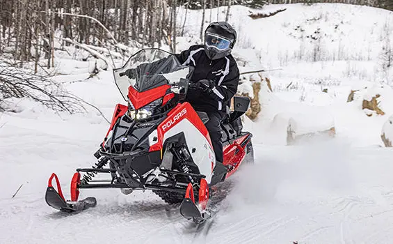 front view of a polaris indy adventure x2 snowmobile