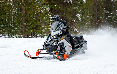 Riding in the snow with INDY ADVENTURE