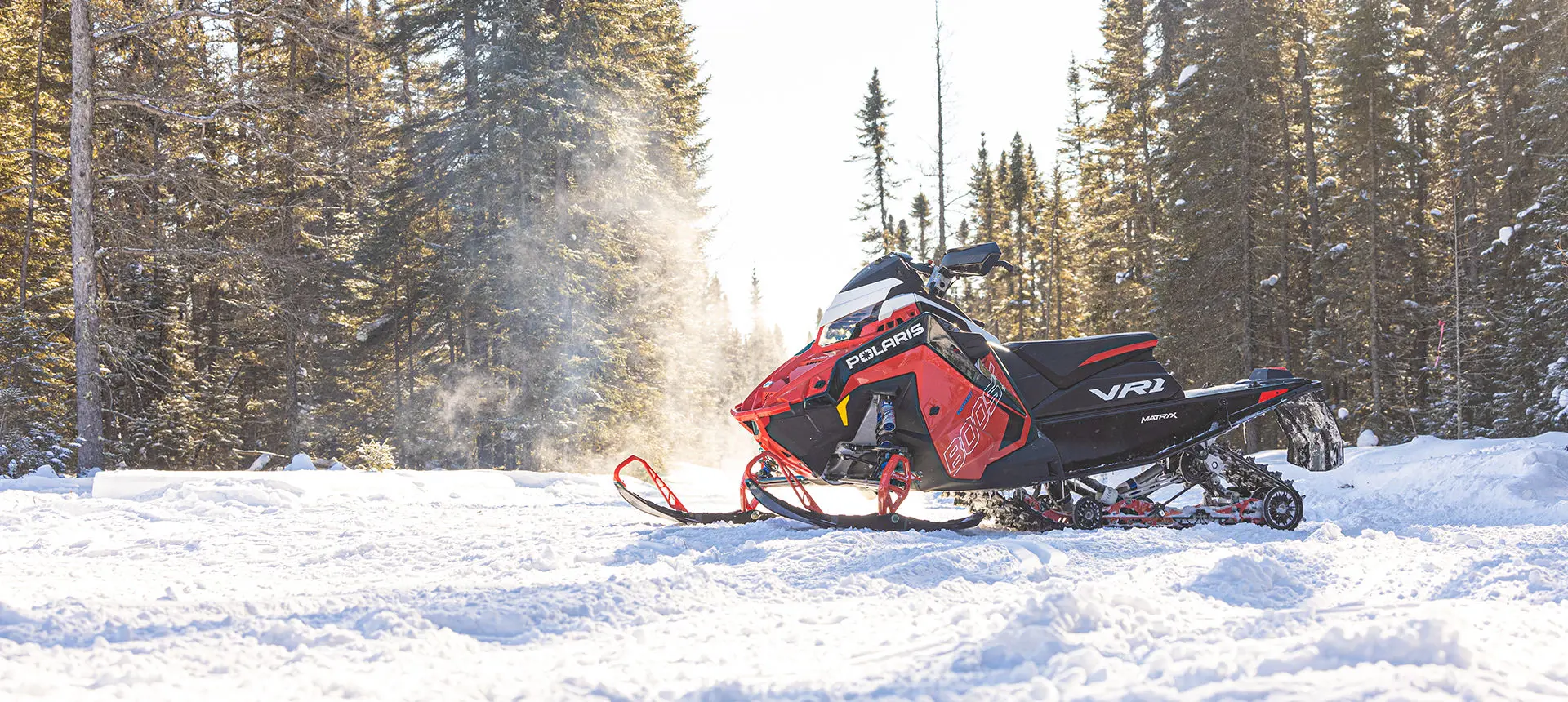 side view of a polaris indy vr1 snowmobile