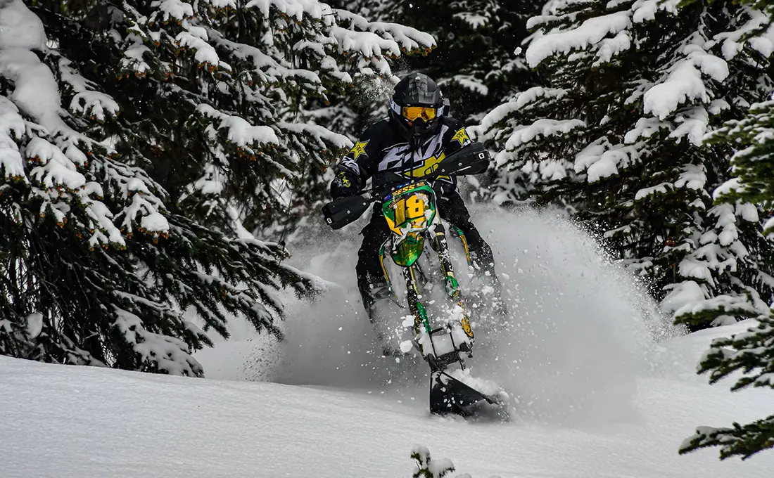 Timbersled in the snow
