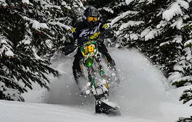 Timbersled in the snow