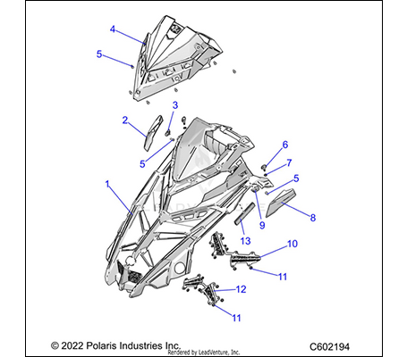 Snowmobiles Body Panel Assembly Diagrams