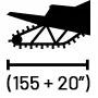 Options de longueur de chenille de 393,7 cm (155 po) plus 40,8 cm (20 po).