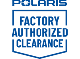 Polaris Factory Authorized Clearance Sales Event logo.