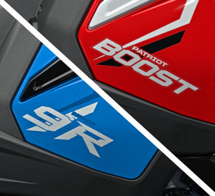Patriot engine options on a 2027 Polaris RMK Khaos mountain snowmobile.
