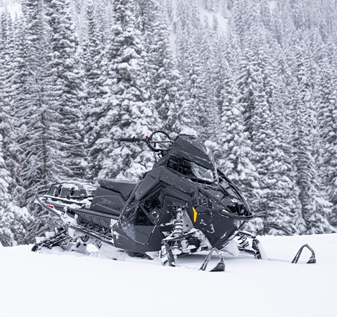 2.75-inch series 8 track on a 2027 Polaris RMK SPS mountain snowmobile.