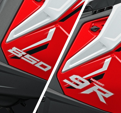 850 Patriot or Patriot 9R engine options on the 2027 Polaris RMK SPS mountain snowmobile.