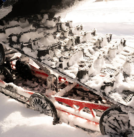 1.352 Cobra track on a 2027 Polaris Switchback Assault crossover snowmobile.