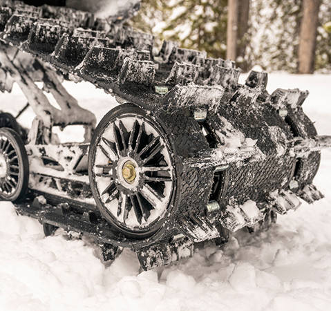 1.6-inch Cobra track on the 2027 Polaris Voyageur SP 146 sport utility snowmobile.