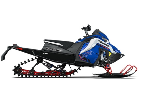 View Polaris Switchback Assault crossover snowmobiles.