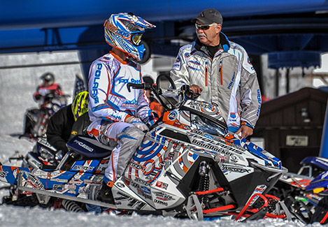 Keith Curtis getting ready to race