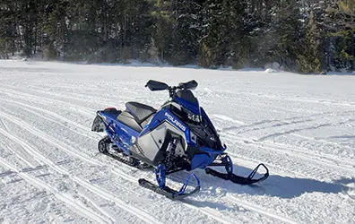 snowmobile on a trail