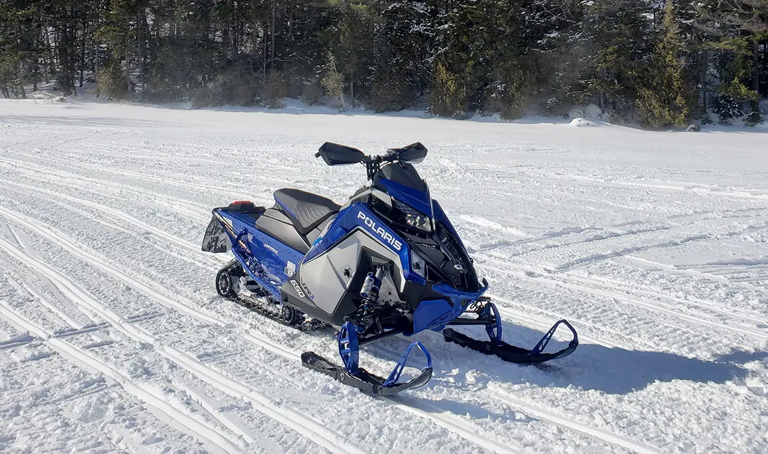 snowmobile on a trail
