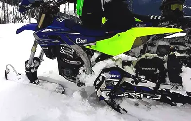 Timbersled in the snow