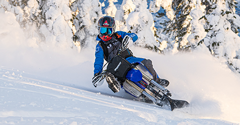 Sno-Go carving snow bike brings on the carbon to shed 12 pounds